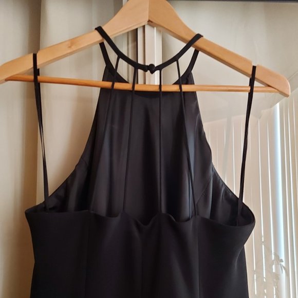 Black Halter-Style Petite Dress - Size 14P - Worn Once - Picture 4 of 8